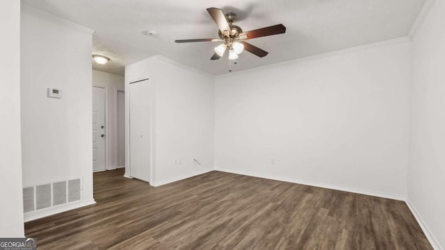 49 Country Ct, Alpharetta, GA 30005 - unfurnished room featuring wood finished floors, ceiling fan, and crown molding