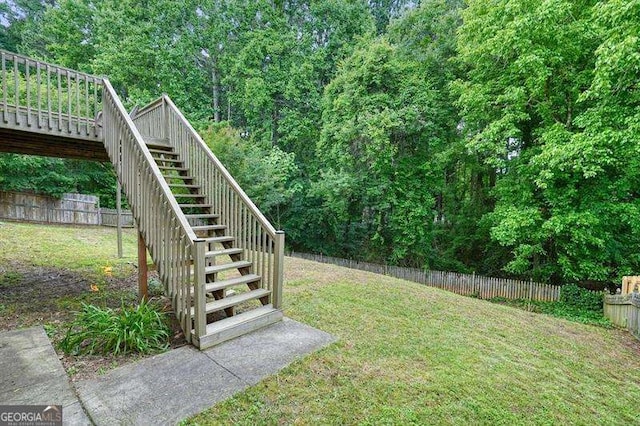 2004 Spicers Ln, Woodstock, GA 30189 - view of yard with stairway
