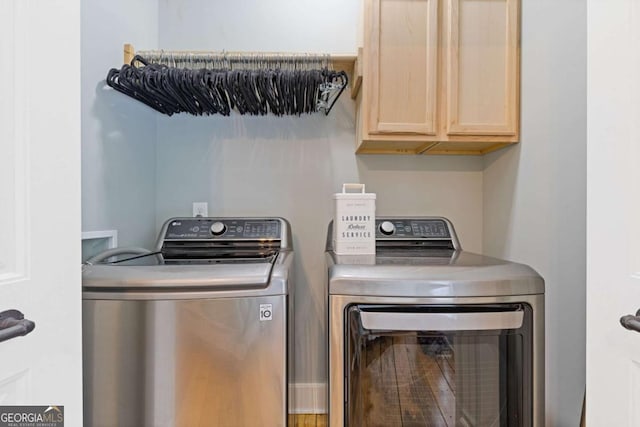6224 Eagle Ct, Gainesville, GA 30506 - laundry area featuring separate washer and dryer and cabinet space