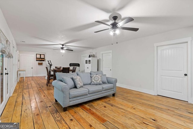 6224 Eagle Ct, Gainesville, GA 30506 - living area with a ceiling fan and light wood-style floors
