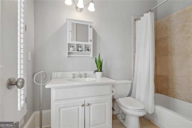 1070 Standard Dr NE, Brookhaven, GA 30319 - bathroom with vanity and shower / tub combo with curtain