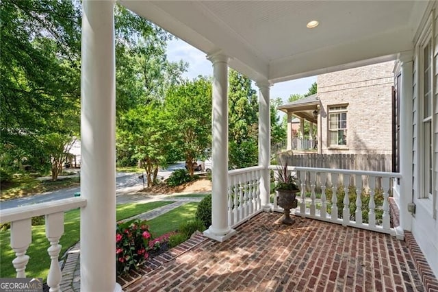 1070 Standard Dr NE, Brookhaven, GA 30319 - covered porch with a lawn