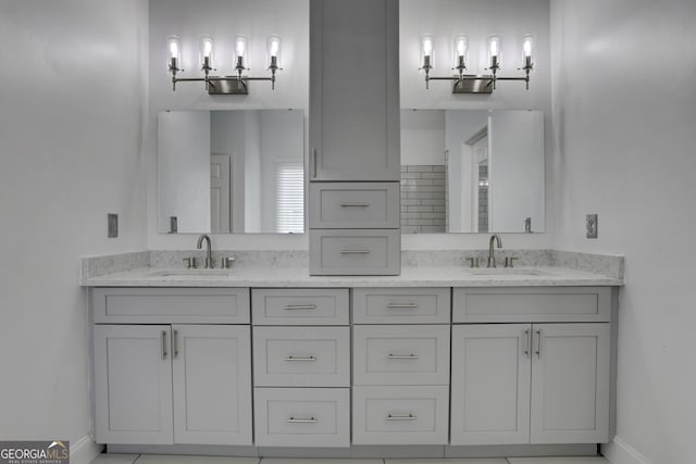 11280 Brookhollow Trl, Alpharetta, GA 30022 - full bath featuring double vanity and baseboards