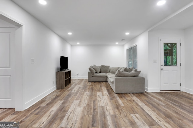 11280 Brookhollow Trl, Alpharetta, GA 30022 - living room with hardwood / wood-style flooring and recessed lighting