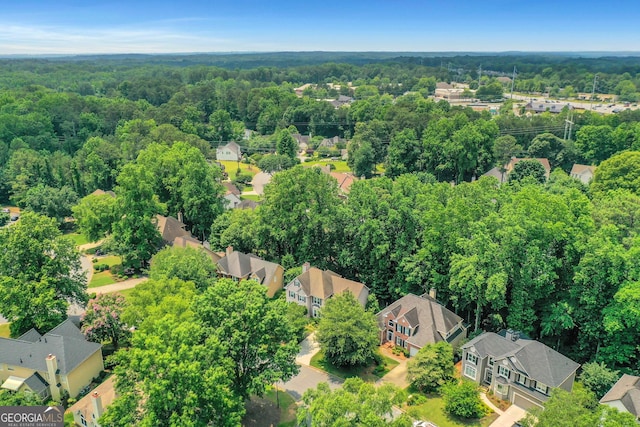 11280 Brookhollow Trl, Alpharetta, GA 30022 - aerial view of property and surrounding area with nearby suburban area and a forest