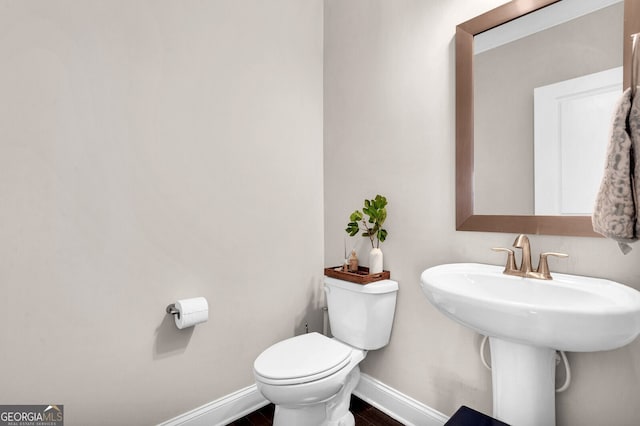 5910 Terrace Bend Way, Peachtree Corners, GA 30092 - bathroom featuring baseboards and wood finished floors