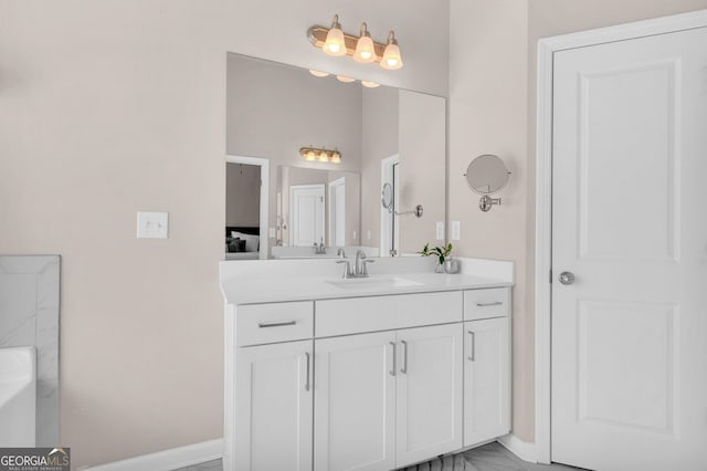 5910 Terrace Bend Way, Peachtree Corners, GA 30092 - full bath with vanity and marble finish floors