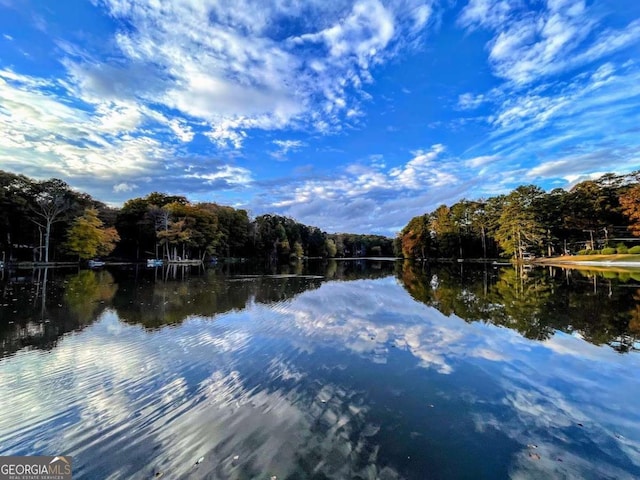 696 Kenilworth Cir, Stone Mountain, GA 30083 - water view with a forest