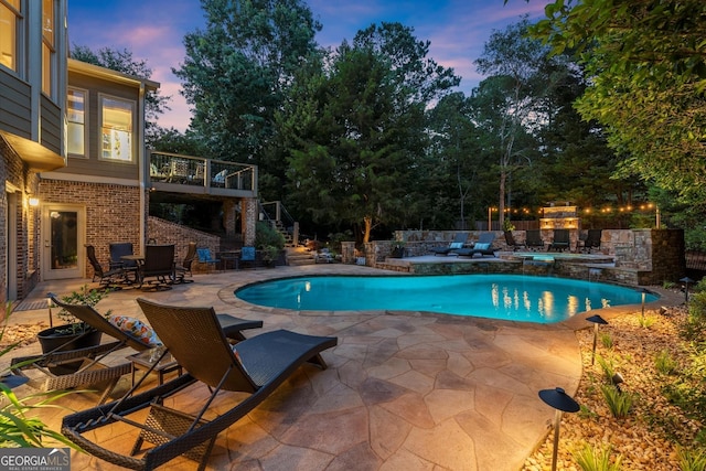 979 Pathview Ct, Dacula, GA 30019 - view of pool featuring stairway and a patio