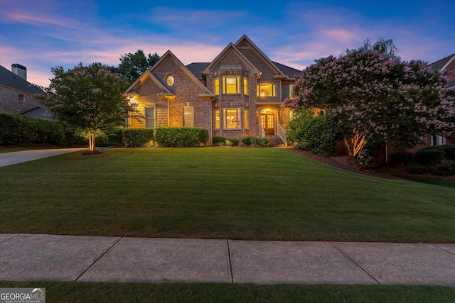 979 Pathview Ct, Dacula, GA 30019 - view of front of property with a front lawn and brick siding