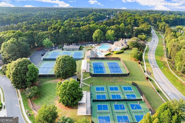979 Pathview Ct, Dacula, GA 30019 - aerial view of property and surrounding area with a forest