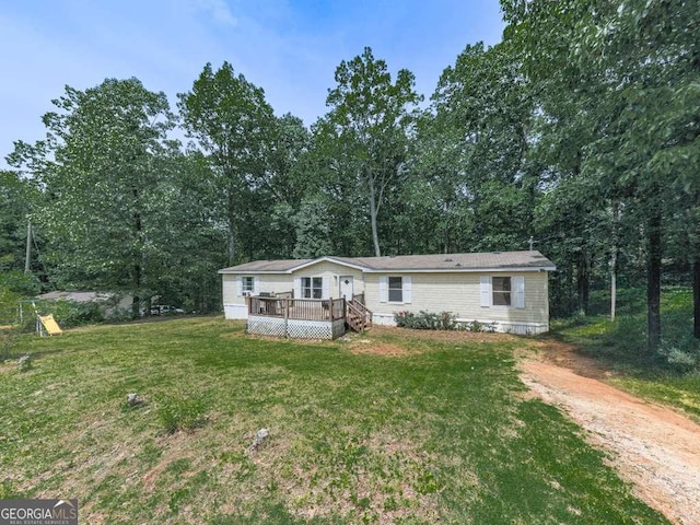 108 Casual Ridge Run, Jasper, GA 30143 - manufactured / mobile home with a deck and a front lawn