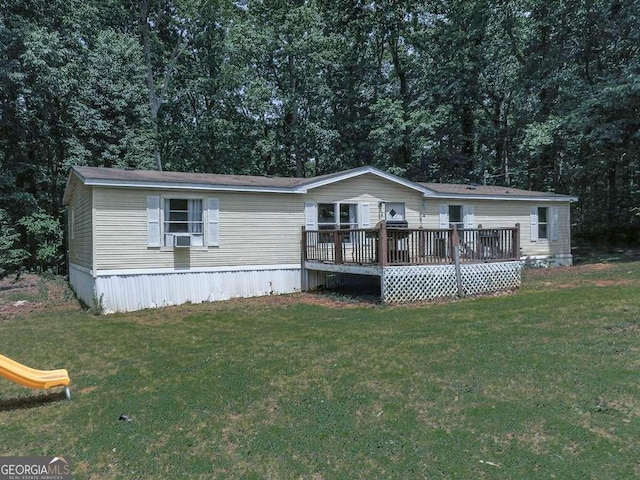 108 Casual Ridge Run, Jasper, GA 30143 - view of front facade featuring a wooden deck and a front lawn