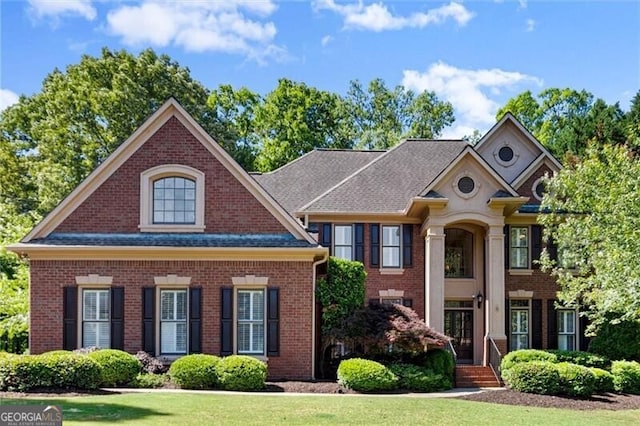 1860 Hill Chase, Alpharetta, GA 30022 - view of front of house with brick siding and a front lawn