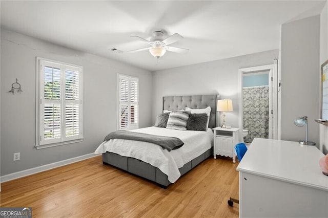 1860 Hill Chase, Alpharetta, GA 30022 - bedroom featuring light wood-style flooring, baseboards, and ceiling fan