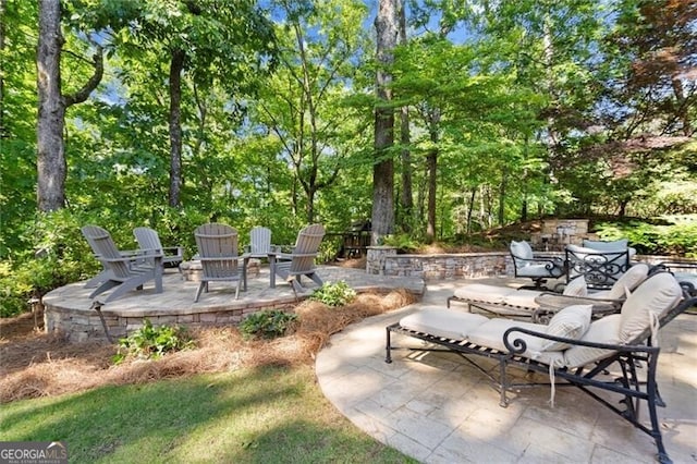1860 Hill Chase, Alpharetta, GA 30022 - view of patio / terrace featuring view of wooded area