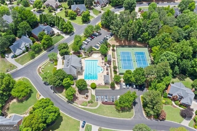 1860 Hill Chase, Alpharetta, GA 30022 - drone / aerial view of a pool