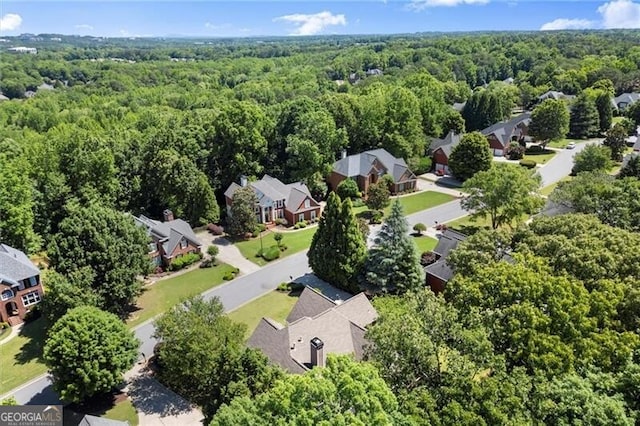 1860 Hill Chase, Alpharetta, GA 30022 - aerial perspective of suburban area featuring a heavily wooded area
