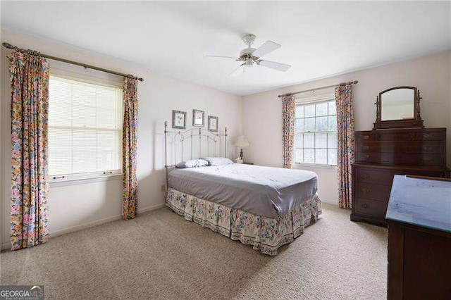 3589 Stone Ridge Trl, Douglasville, GA 30134 - bedroom with carpet floors and ceiling fan