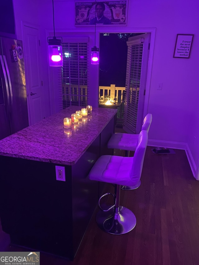 241 Perimeter Walk, Atlanta, GA 30338 - bar area with wood finished floors and baseboards
