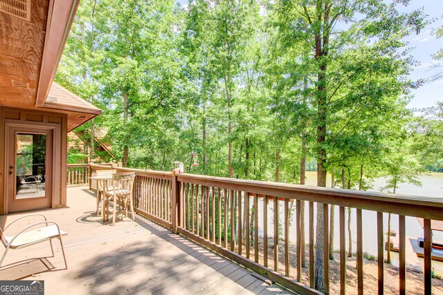 496 Cedar Valley Dr, Wedowee, AL 36278 - view of wooden terrace