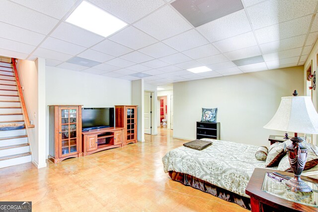 496 Cedar Valley Dr, Wedowee, AL 36278 - bedroom featuring a paneled ceiling and baseboards