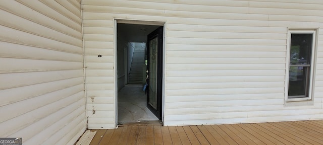 119 E Johnson St, Temple, GA 30179 - property entrance featuring a deck