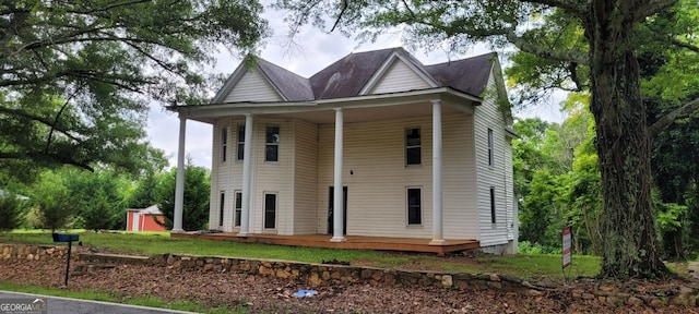 119 E Johnson St, Temple, GA 30179 - greek revival inspired property with a shed and a shingled roof