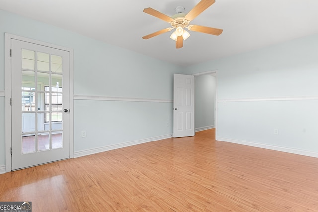 202 Kimberly Rd, Warner Robins, GA 31088 - spare room with wood finished floors, baseboards, and a ceiling fan