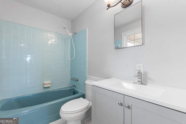 202 Kimberly Rd, Warner Robins, GA 31088 - full bathroom with vanity,  shower combination, and toilet