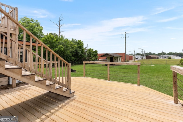 202 Kimberly Rd, Warner Robins, GA 31088 - deck with a lawn and stairs