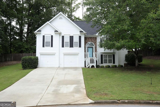 262 Devynwood Ln, Dallas, GA 30157 - split foyer home with an attached garage and concrete driveway