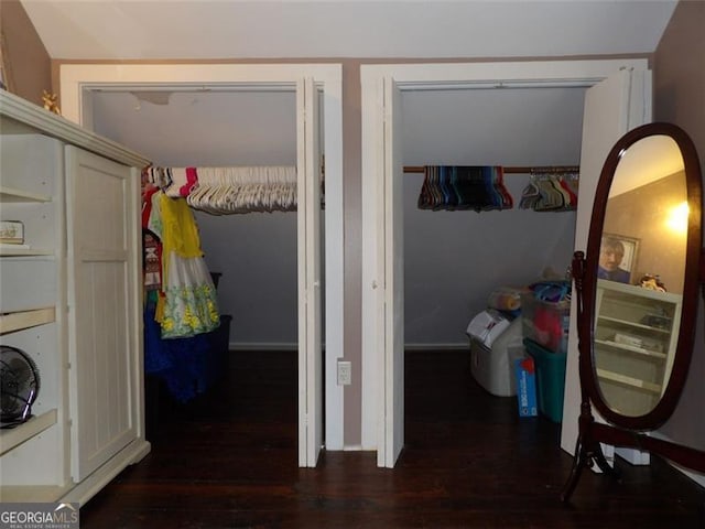 3096 Campground Rd, Winston, GA 30187 - corridor with wood finished floors and washer / dryer