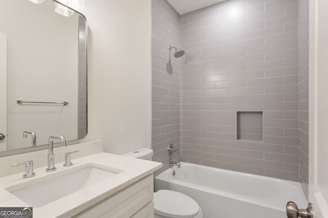 1036 Dell Ave SE, Smyrna, GA 30080 - full bath with toilet, vanity, and bathtub / shower combination