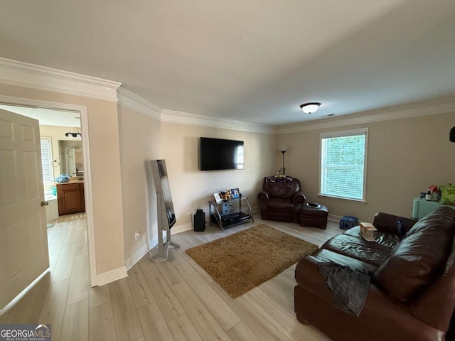 3020 Whitfield Ave, Cumming, GA 30040 - living area featuring crown molding and light wood-type flooring