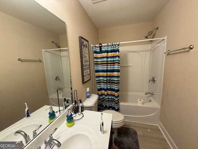 3020 Whitfield Ave, Cumming, GA 30040 - full bath featuring shower / bath combination with curtain and vanity