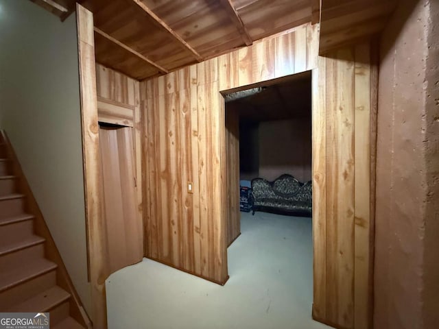 3020 Whitfield Ave, Cumming, GA 30040 - corridor featuring concrete flooring and stairs