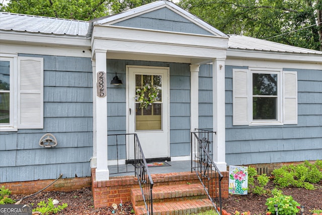 2325 Henry Cir, Augusta, GA 30906 - doorway to property with metal roof