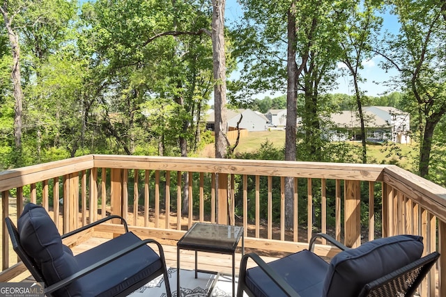289 Pond Ct, Hoschton, GA 30548 - view of wooden deck