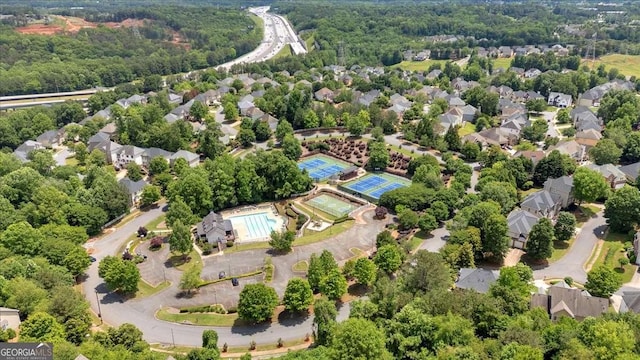 2205 Hoskin Ct NW Unit 9, Kennesaw, GA 30144 - aerial perspective of suburban area with a pool