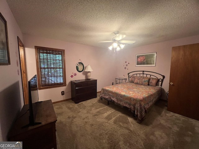 21 Cannon Cir NW, Cartersville, GA 30120 - bedroom featuring carpet, ceiling fan, and a textured ceiling