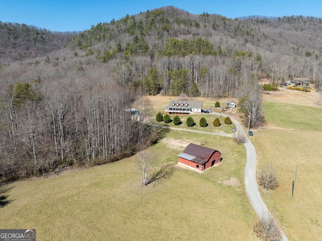 1420 Bridge Creek Rd, Tiger, GA 30576 - aerial view of sparsely populated area with a mountain backdrop