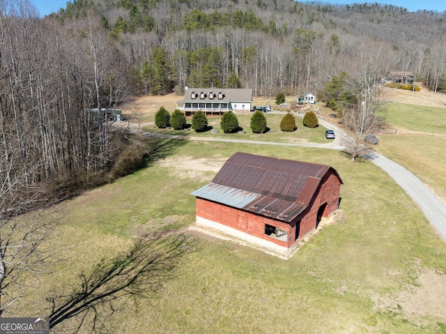 1420 Bridge Creek Rd, Tiger, GA 30576 - view from above of property with a heavily wooded area