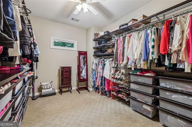 3665 Pennington Rd, Cumming, GA 30041 - spacious closet with ceiling fan and carpet