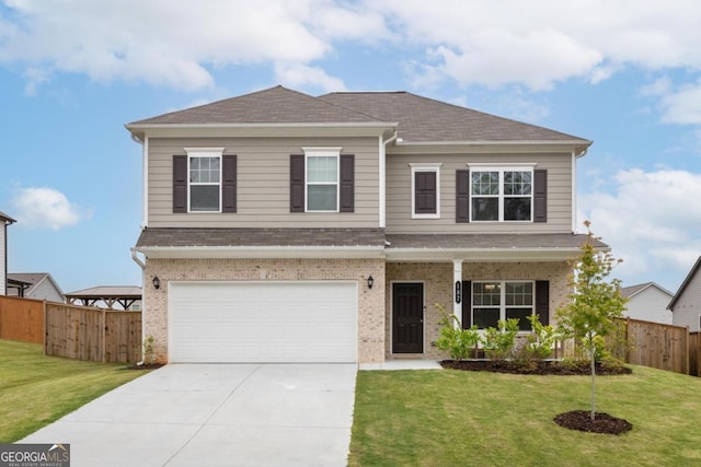 187 Lyndhurst Dr, Bethlehem, GA 30620 - view of front of property with roof with shingles, concrete driveway, brick siding, and a garage