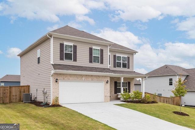 187 Lyndhurst Dr, Bethlehem, GA 30620 - traditional home with a garage, driveway, brick siding, and roof with shingles
