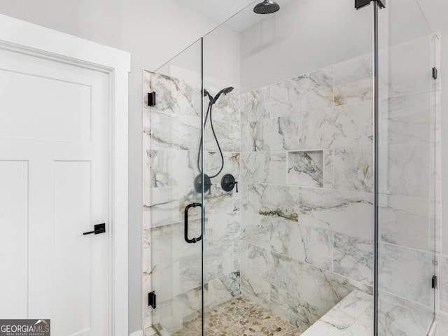 319 S Mount Carmel Rd, Mcdonough, GA 30253 - bathroom featuring a stall shower
