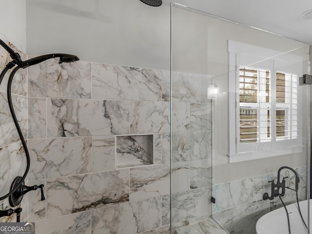 319 S Mount Carmel Rd, Mcdonough, GA 30253 - full bath featuring a tile shower