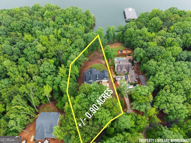 4847 Destitute Way, Gainesville, GA 30506 - aerial view of property and surrounding area featuring property boundaries highlighted