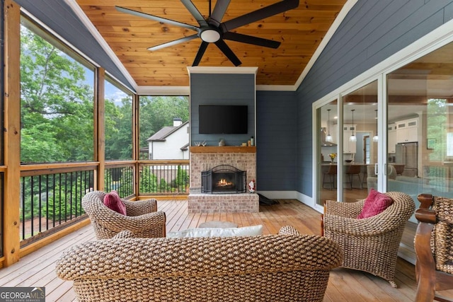 4847 Destitute Way, Gainesville, GA 30506 - sunroom with lofted ceiling and plenty of natural light